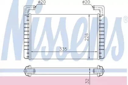73371 NISSENS Теплообменник, отопление салона
