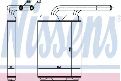 73349 NISSENS Теплообменник, отопление салона