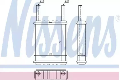 71958 NISSENS Теплообменник, отопление салона