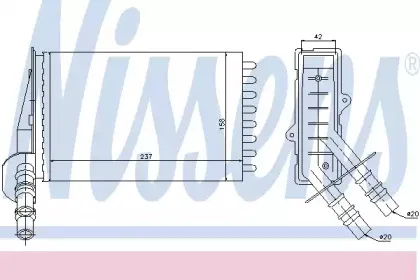 73374 NISSENS Теплообменник, отопление салона