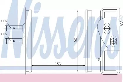71442 NISSENS Теплообменник, отопление салона