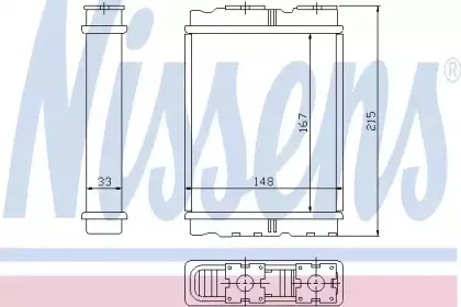 72050 NISSENS Теплообменник, отопление салона
