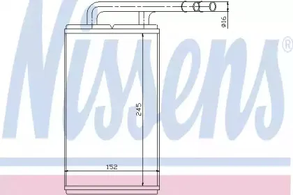 71740 NISSENS Теплообменник, отопление салона