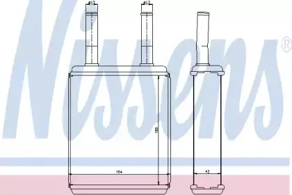 77600 NISSENS Теплообменник, отопление салона