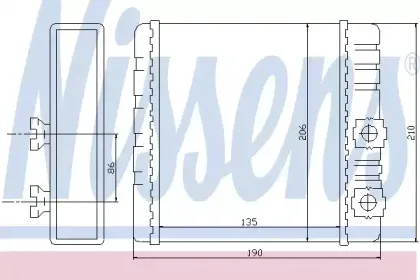 70514 NISSENS Теплообменник, отопление салона