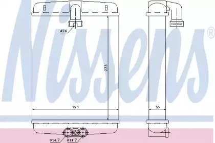 72013 NISSENS Теплообменник, отопление салона