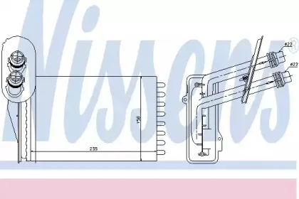 73850 NISSENS Теплообменник, отопление салона