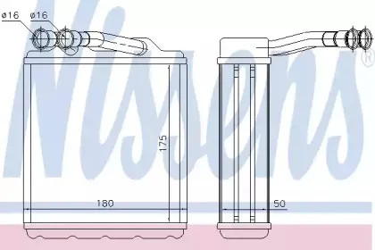 73464 NISSENS Теплообменник, отопление салона