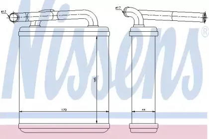 77611 NISSENS Теплообменник, отопление салона