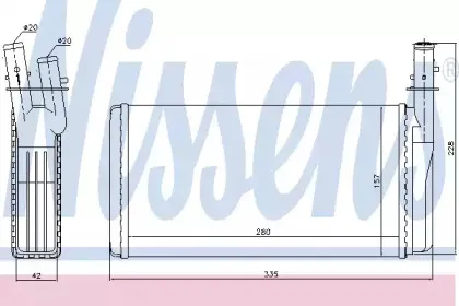 70016 NISSENS Теплообменник, отопление салона