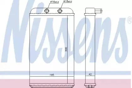 73986 NISSENS Теплообменник, отопление салона