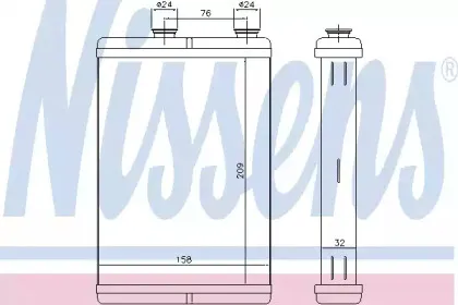 71451 NISSENS Теплообменник, отопление салона