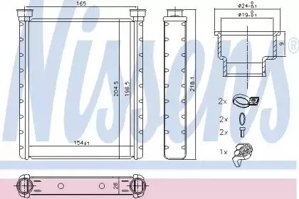 72065 NISSENS Теплообменник, отопление салона