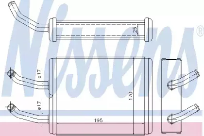 77511 NISSENS Теплообменник, отопление салона