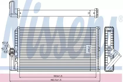 72034 NISSENS Теплообменник, отопление салона