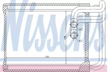 77622 NISSENS Теплообменник, отопление салона