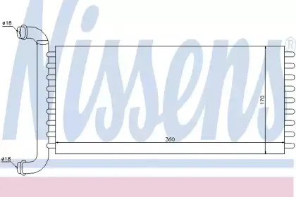 72037 NISSENS Теплообменник, отопление салона