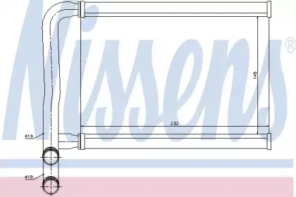 77631 NISSENS Теплообменник, отопление салона