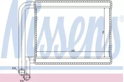 77527 NISSENS Теплообменник, отопление салона