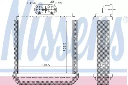 73751 NISSENS Теплообменник, отопление салона