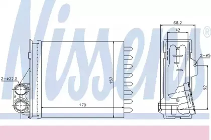 76512 NISSENS Теплообменник, отопление салона