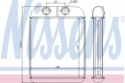 73467 NISSENS Теплообменник, отопление салона