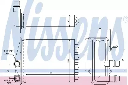 73468 NISSENS Теплообменник, отопление салона