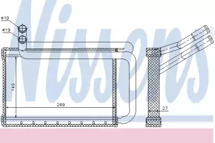 77636 NISSENS Теплообменник, отопление салона