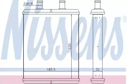 71817 NISSENS Теплообменник, отопление салона