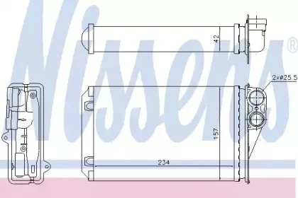 72946 NISSENS Теплообменник, отопление салона