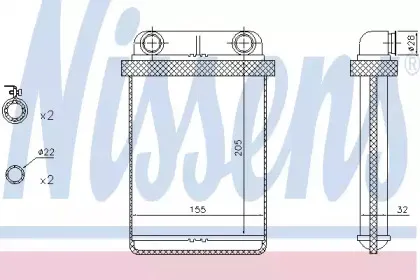 72671 NISSENS Теплообменник, отопление салона