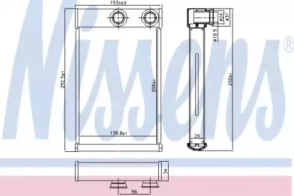 72669 NISSENS Теплообменник, отопление салона