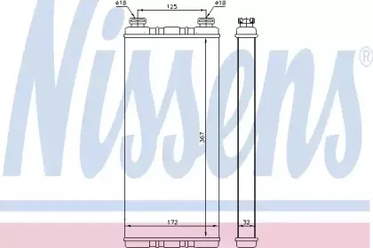 72055 NISSENS Теплообменник, отопление салона