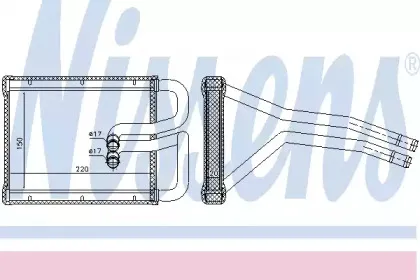 77642 NISSENS Теплообменник, отопление салона