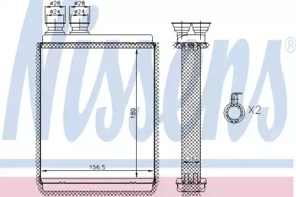 72986 NISSENS Теплообменник, отопление салона