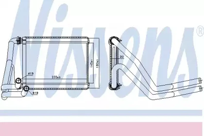 707071 NISSENS Теплообменник, отопление салона