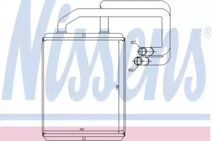 77528 NISSENS Теплообменник, отопление салона