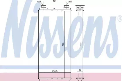 71891 NISSENS Теплообменник, отопление салона