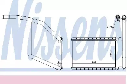 707078 NISSENS Теплообменник, отопление салона