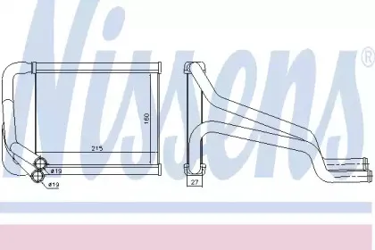 77652 NISSENS Теплообменник, отопление салона