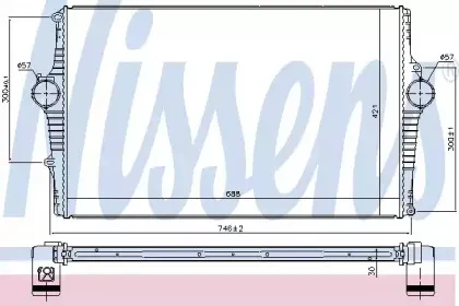 969002 NISSENS Интеркулер