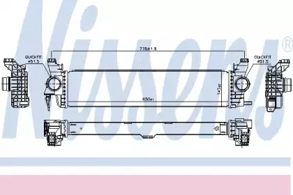 96016 NISSENS Интеркулер