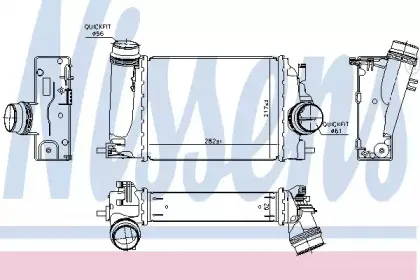 961122 NISSENS Интеркулер