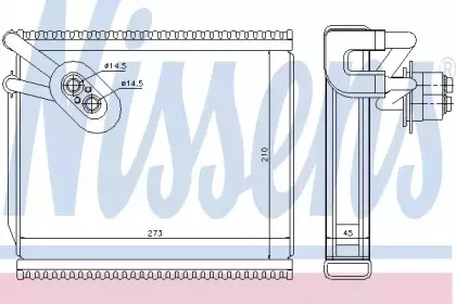 92291 NISSENS Испаритель, кондиционер
