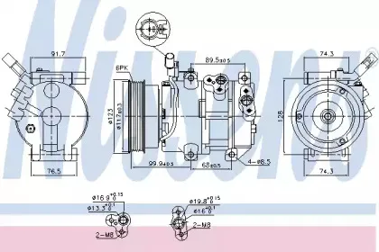 890054 NISSENS Компрессор, кондиционер