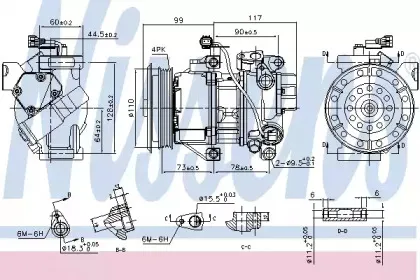 890145 NISSENS Компрессор, кондиционер