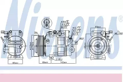 890175 NISSENS Компрессор, кондиционер