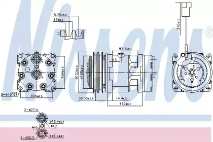 890222 NISSENS Компрессор, кондиционер