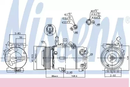 890242 NISSENS Компрессор, кондиционер