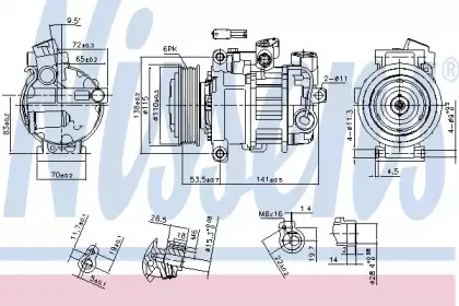 890302 NISSENS Компрессор, кондиционер